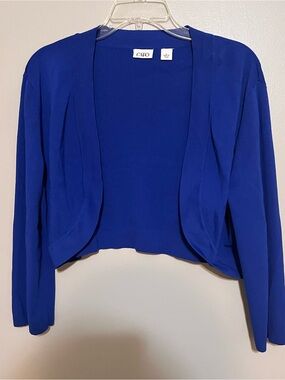 Cato Electric Blue Cropped Open-Front Blazer